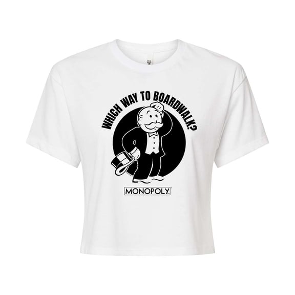 Monopoly - In This Economy - Juniors Cropped Graphic T-Shirt