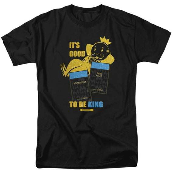 Monopoly Its Good To Be King No Logo S/S Adult 18/1 T-Shirt Black