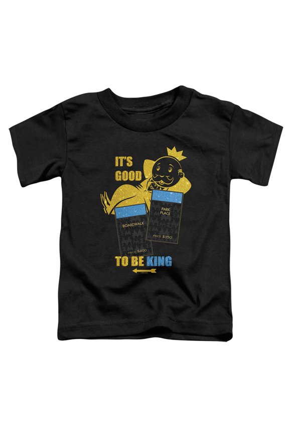 Monopoly Its Good To Be King No Logo S/S Toddler T-Shirt Black