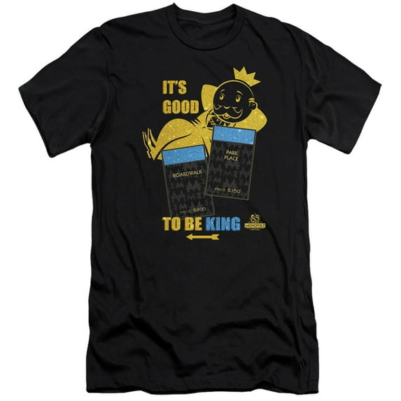 Monopoly Its Good To Be King S/S Adult 30/1 T-Shirt Black