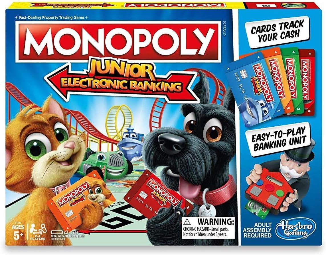 Monopoly Junior Electronic Banking Board Games, Paper