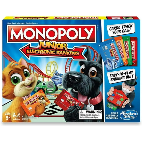 Monopoly Junior Electronic Banking Board Games, Paper