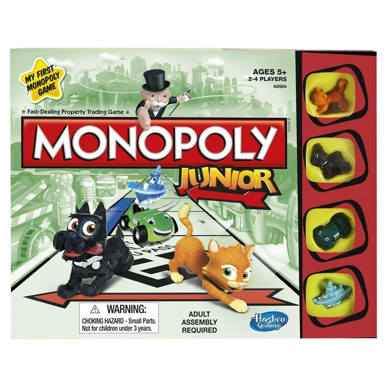 Monopoly Junior Game, Quick & Simple Gameplay, for Ages 5 and Up
