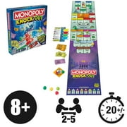 Monopoly Knockout Family Party Game, Quick-Playing Board Games for Ages 8+, 2-8 Players, 20 Mins.