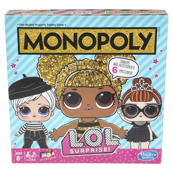 Monopoly: L.O.L. SurprIse! Edition Board Game for Kids and Family Ages 8 and Up, 2-4 Players
