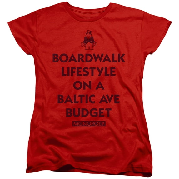 Monopoly Lifestyle Vs Budget S/S Women's T-Shirt Red