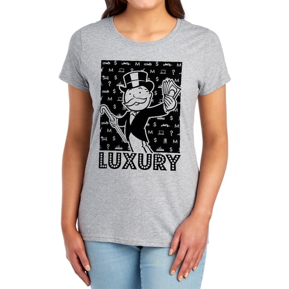 Monopoly Luxury Women's T Shirt, Athletic Heather, Large