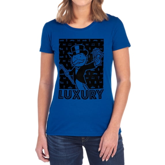 Monopoly Luxury Women's T Shirt, Royal, X-Large