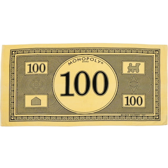 Monopoly Money Cotton Beach Towel, 30" X 60"