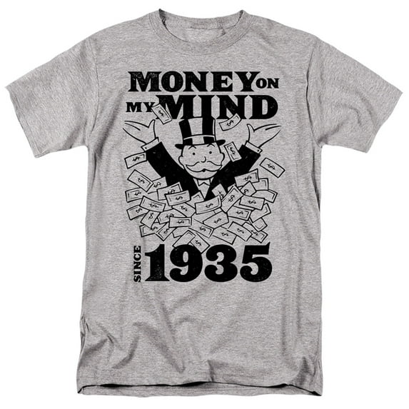 Monopoly Money Mind Since 35 S/S Adult 18/1 T-Shirt Athletic Heather