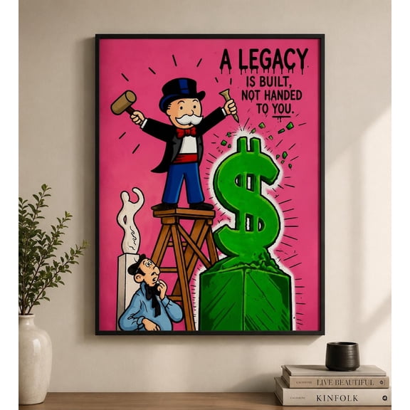 Monopoly Money Pop Art Print Graffiti Dollar Sign Wall Decor Rich Uncle Poster