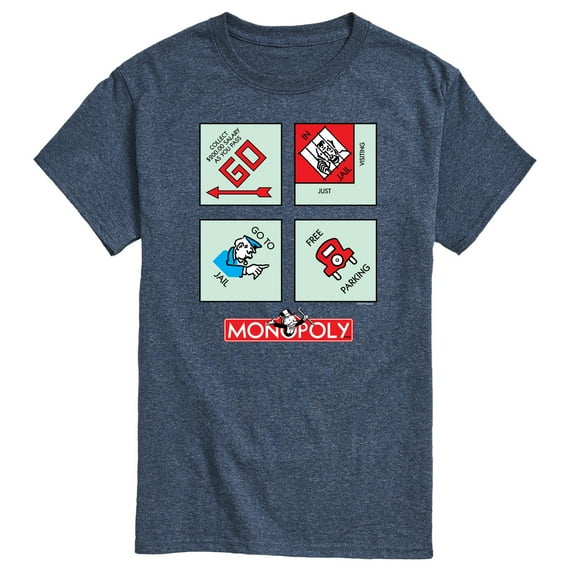 Monopoly - Monopoly Corner Squares - Men's Short Sleeve Graphic T-Shirt