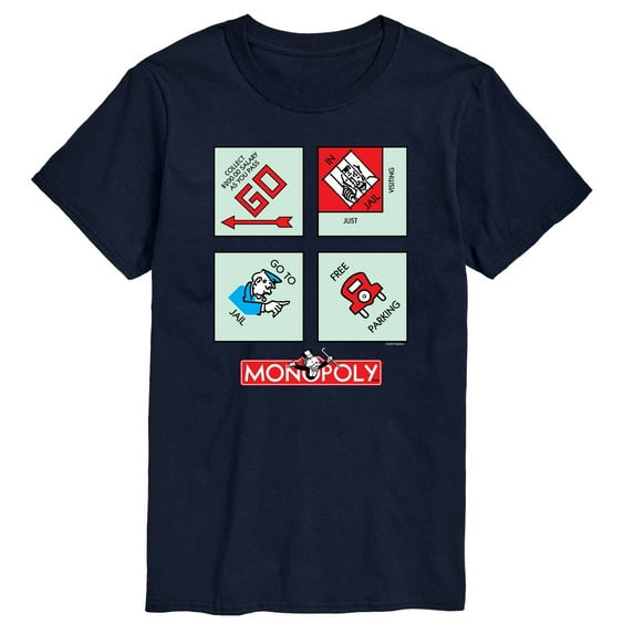 Monopoly - Monopoly Corner Squares - Men's Short Sleeve Graphic T-Shirt