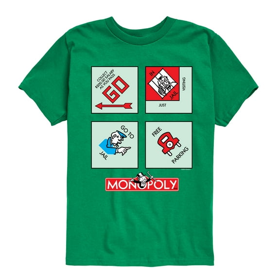 Monopoly - Monopoly Corner Squares - Toddler Short Sleeve Graphic T-Shirt