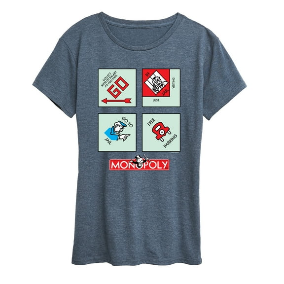 Monopoly - Monopoly Corner Squares - Women's Short Sleeve Graphic T-Shirt