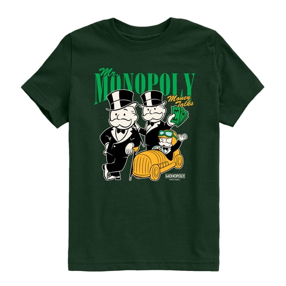 Monopoly - Mr Monopoly Bootleg - Youth Boys Short Sleeve Graphic T-Shirt