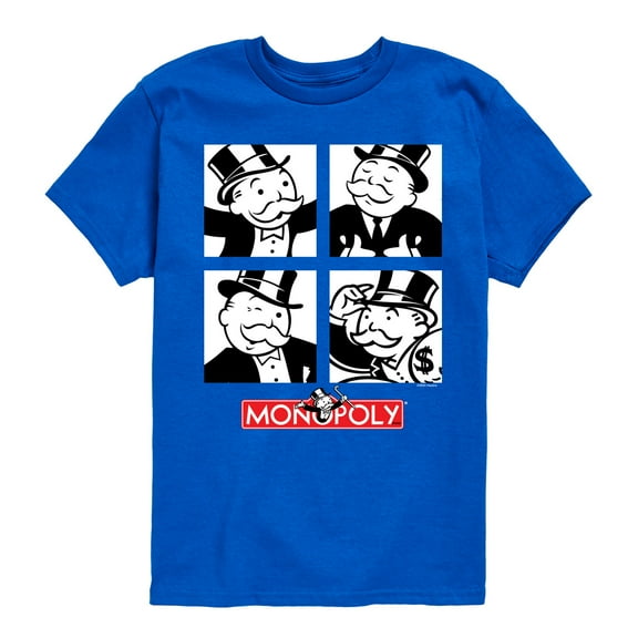 Monopoly - Mr Monopoly Grid - Toddler Short Sleeve Graphic T-Shirt