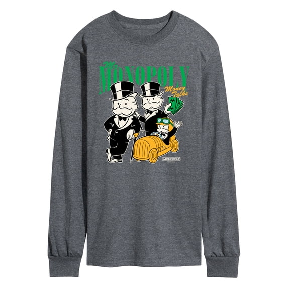 Monopoly - Mr Monopoly Uncle Money Bags - Men's Long Sleeve Graphic T-Shirt
