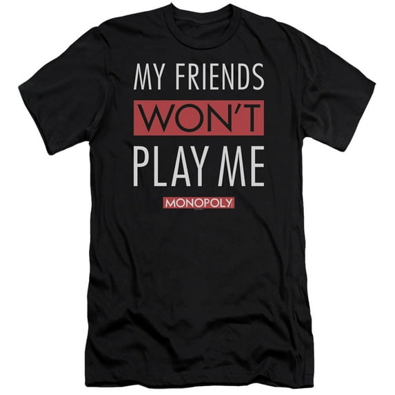 Monopoly My Friends HBO S/S Adult 30/1 T-Shirt Black