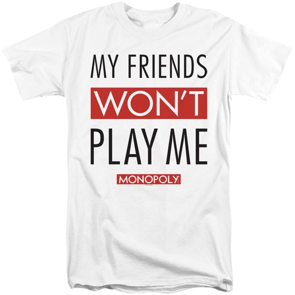 Monopoly My Friends S/S Adult Tall 18/1 T-Shirt White