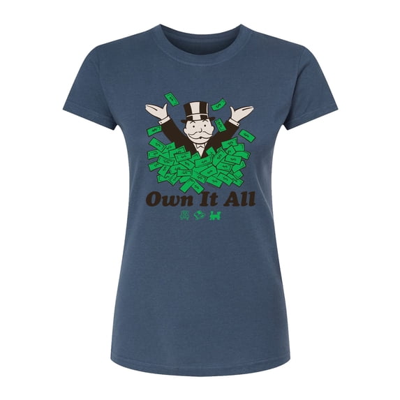 Monopoly - Own It All - Juniors Fitted Short Sleeve Graphic T-Shirt