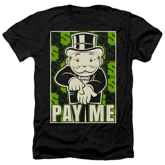 Monopoly - Pay Me - Heather Short Sleeve Shirt - Medium