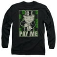 thumbnail image 1 of Monopoly Pay Me Long Sleeve Adult 18/1 T-Shirt Black, 1 of 1