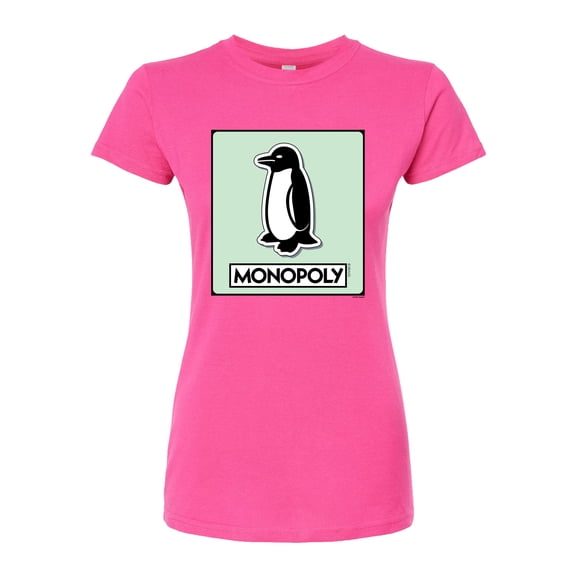 Monopoly - Penguin Game Token - Juniors Fitted Graphic T-Shirt