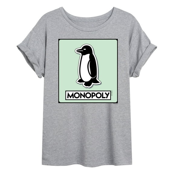 Monopoly - Penguin Game Token - Women's Oversized Graphic T-Shirt