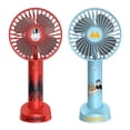 thumbnail image 1 of Monopoly Portable Handheld Fan 2 Pack, Rechargeable Personal Fans with Stand, Multi-Speed, Red and Light Blue, 1 of 4