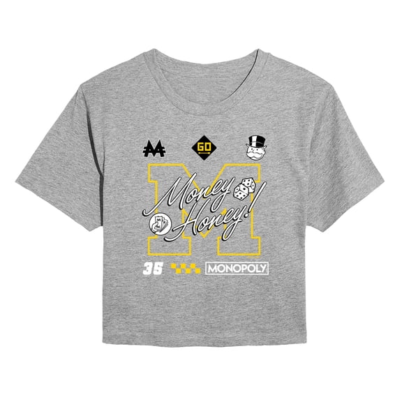 Monopoly - Racing - Juniors Cropped Short Sleeve Graphic T-Shirt