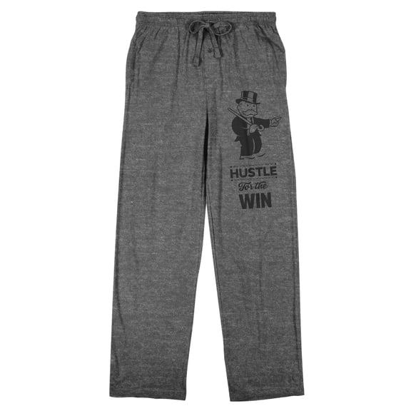 Monopoly Roll The Dice Men’s Heather Gray Sleep Pajama Pants-Large