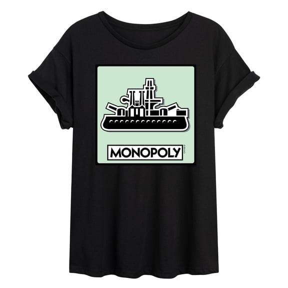 Monopoly - Ship Game Token - Women's Oversized Graphic T-Shirt