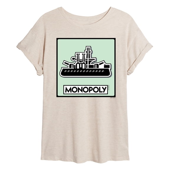 Monopoly - Ship Game Token - Women's Oversized Graphic T-Shirt