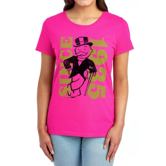 Monopoly Since 1935 Women's T Shirt, Hot Pink, Medium