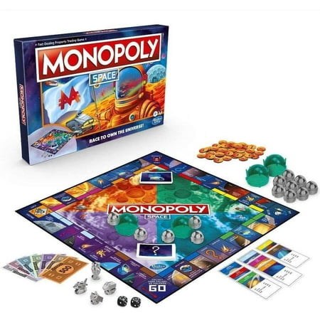 Monopoly Space Board Game, 2-4 Players, Ages 8 and Up
