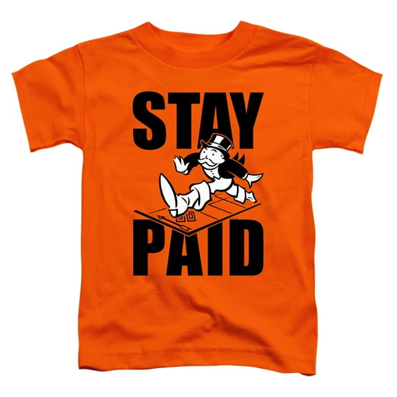Monopoly Stay Paid Evergreen S/S Toddler T-Shirt Orange