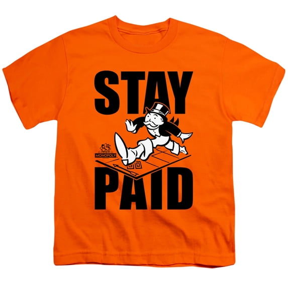 Monopoly Stay Paid S/S Youth 18/1 T-Shirt Orange