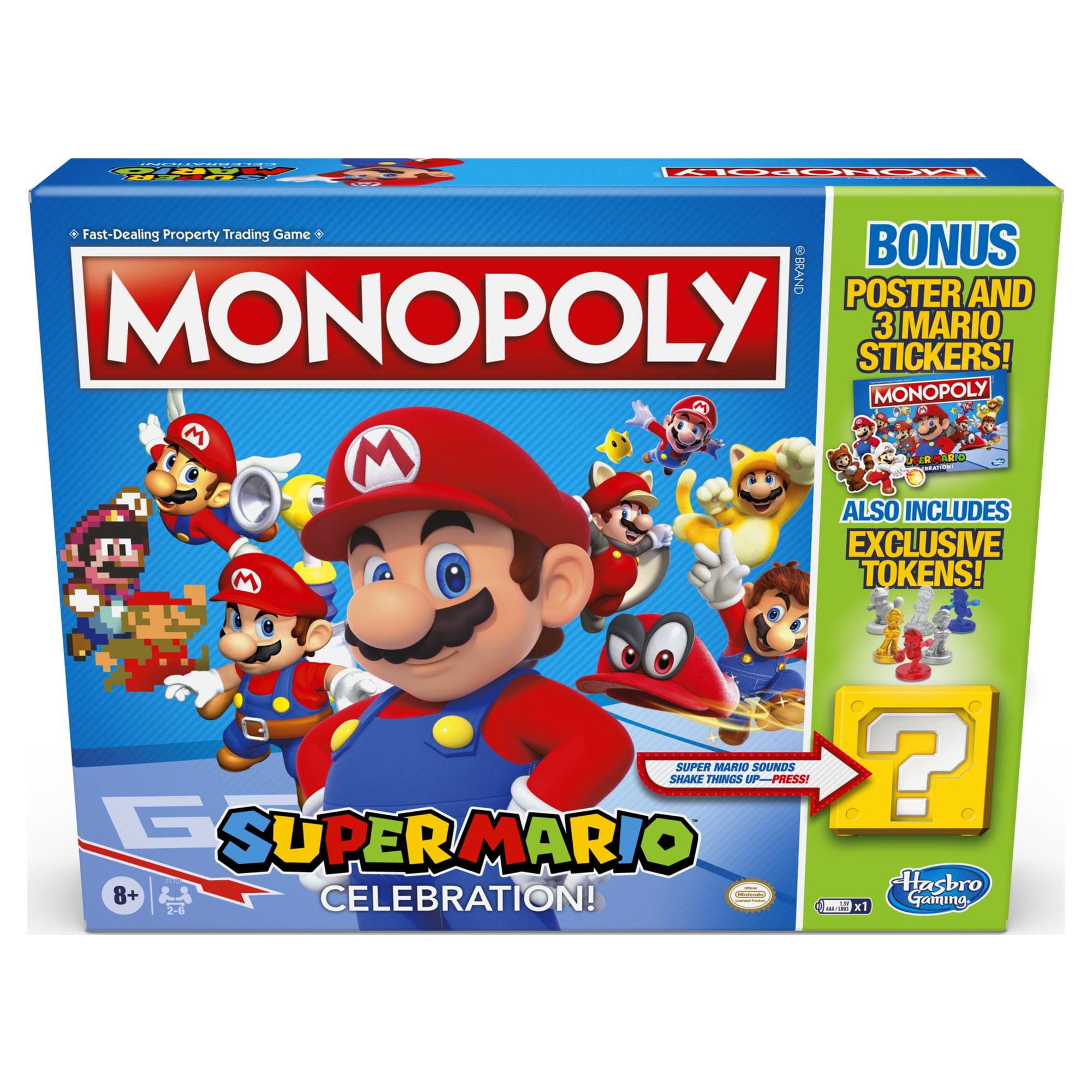 Hasbro Monopoly Super Mario Celebration Edition Board Game for Kids  Mariokart Family Party Game Educational Toys for Child Gift