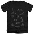 thumbnail image 1 of Monopoly Token S/S Adult V-Neck T-Shirt 30/1 T-Shirt Black, 1 of 1