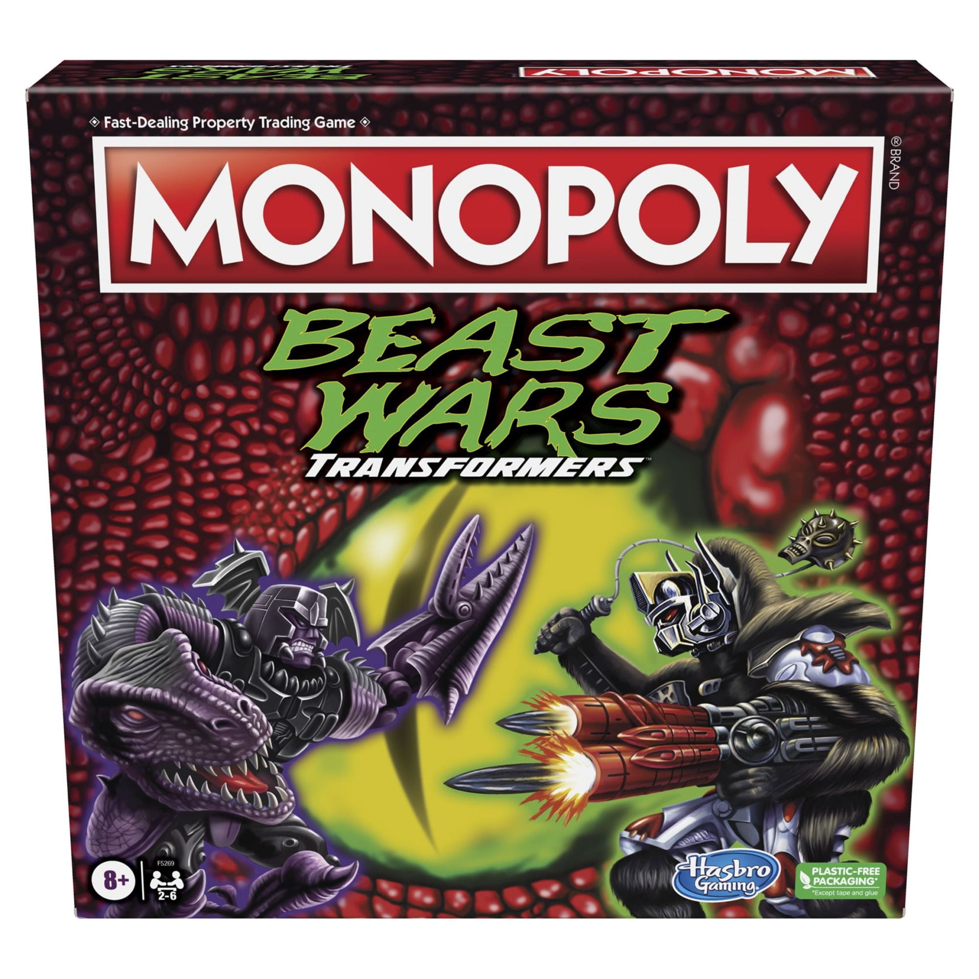 Monopoly Transformers Beast Wars Board Game for Family, by Hasbro
