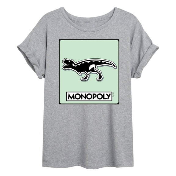 Monopoly - Trex Game Token - Women's Oversized Graphic T-Shirt