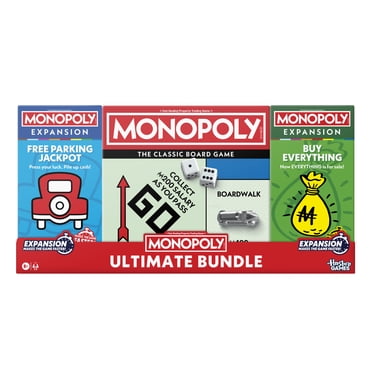 Monopoly Ultimate Bundle, Monopoly Classic Game and 2 Expansion packs, Family Board Games, Ages 8 and up