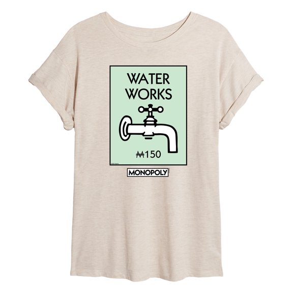 Monopoly - Waterworks - Women's Oversized Graphic T-Shirt