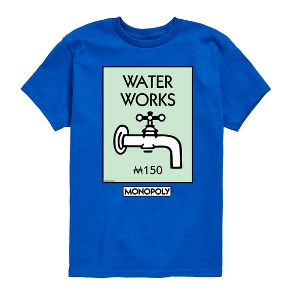 Monopoly - Waterworks - Youth Short Sleeve Graphic T-Shirt