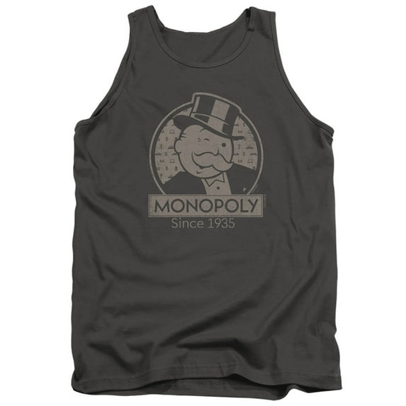Monopoly Wink Adult Tank Top Charcoal