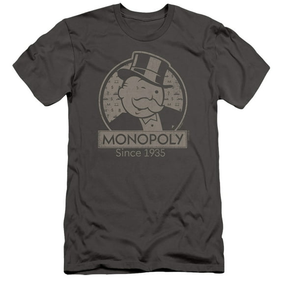 Monopoly Wink S/S Adult 30/1 T-Shirt Charcoal