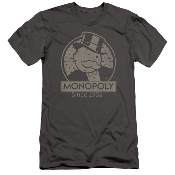 Monopoly Wink S/S Adult 30/1 T-Shirt Charcoal