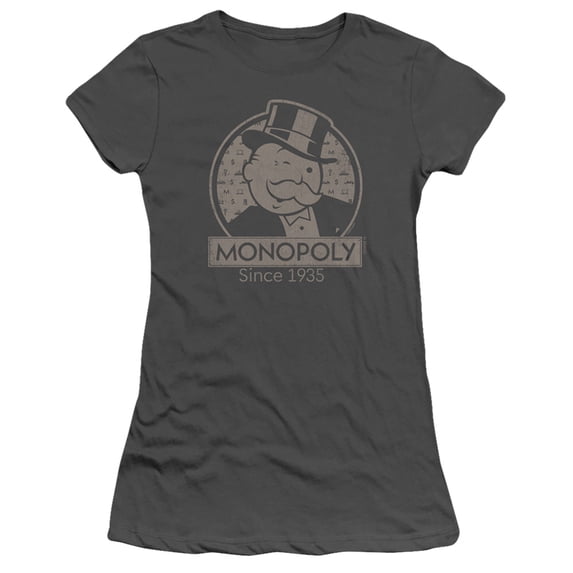 Monopoly Wink S/S Junior Women's T-Shirt Sheer Charcoal