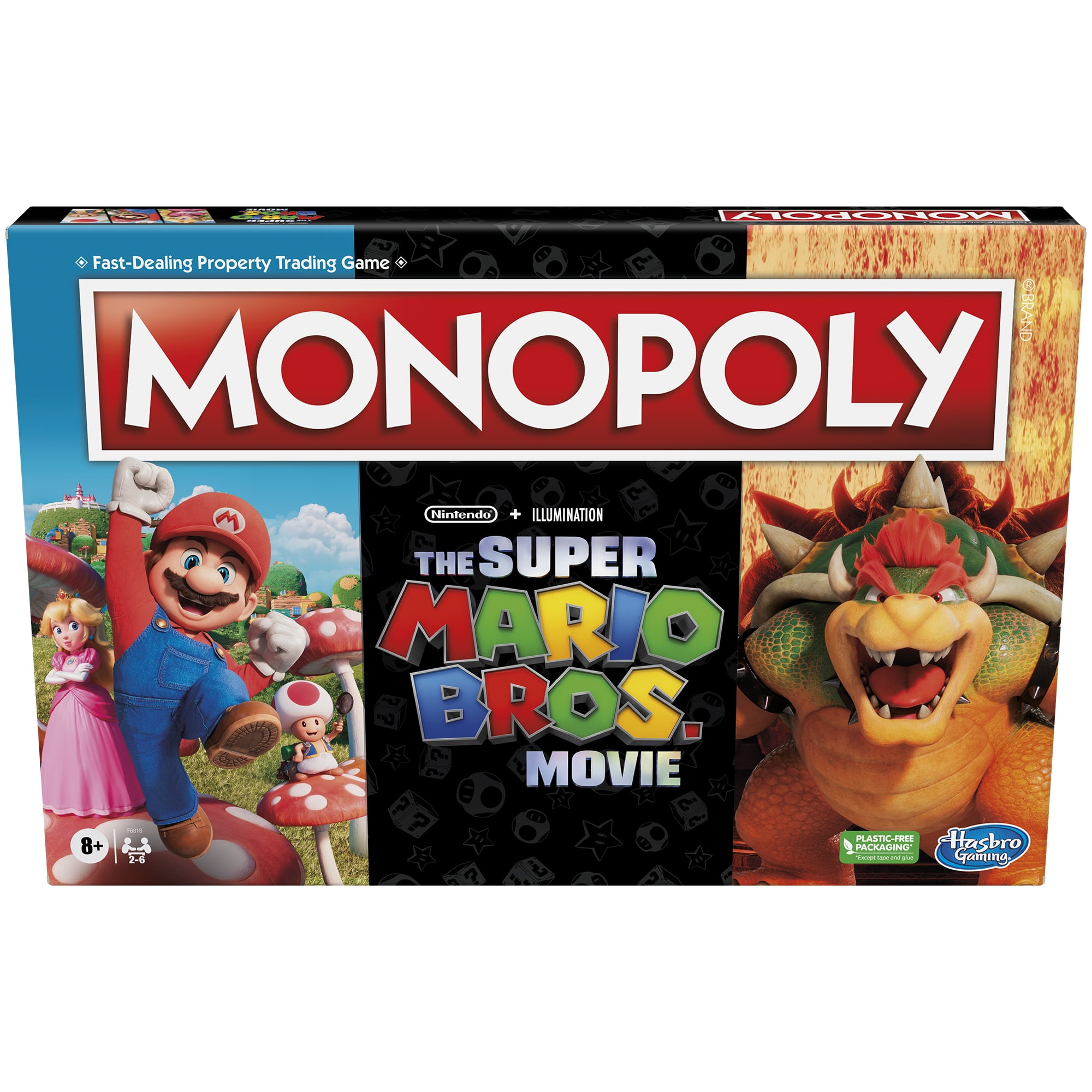pin Okklusion Diplomatiske spørgsmål Monopoly the Super Mario Bros. Movie Edition Kids Board Game, Includes  Bowser Token - Walmart.com
